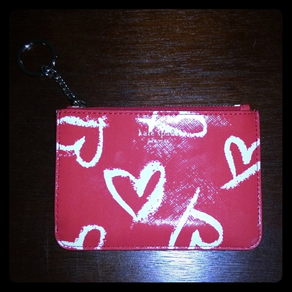 Kate Spade Bitsy Laurel Way Lipstick Hearts Wallet